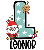 Letra bonecos natal (colocar nome nas observações) 